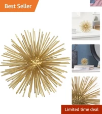 Luxurious Gold Decor Sphere for Stylish Home Accenting - 4” Geometric Design