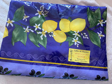 NEW LEMON BLUE French Provencal Rectangular TABLECLOTH NEW 150 CM BY 240 C -dAL9