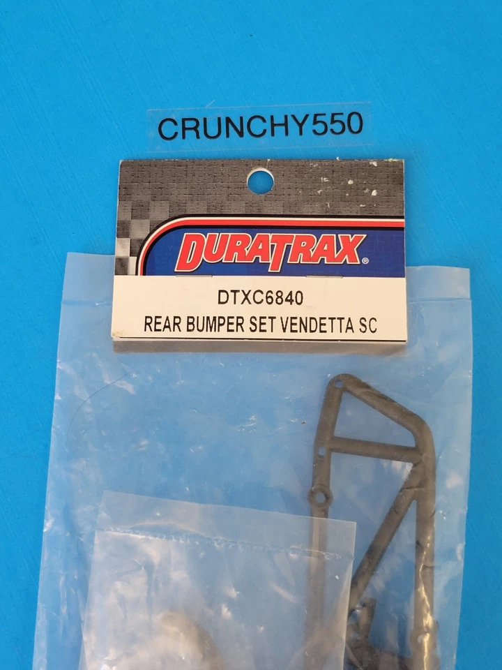 Vintage Duratrax Vendetta SC Rear Bumper Set DTXC6840 RC Part - Image 2 of 3