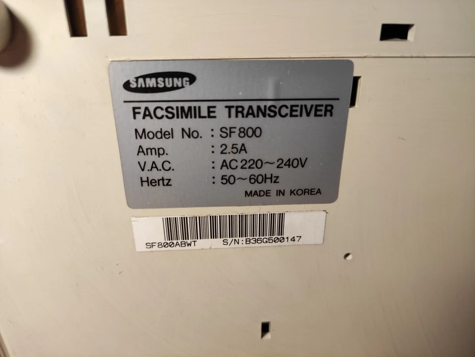 VINTAGE Samsung SF 800 FACSIMILE TRANSCEIVER TELEPHONE ANSWERING SYSTEM FAX - Bild 2 von 4