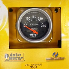 Auto Meter 3531 Sport Comp Electric Water Temperature Gauge Temp 100 - 250 Deg Auto Meter 3531 Sport Comp Electric Water Temperature Gauge Temp 100 - 250 Deg