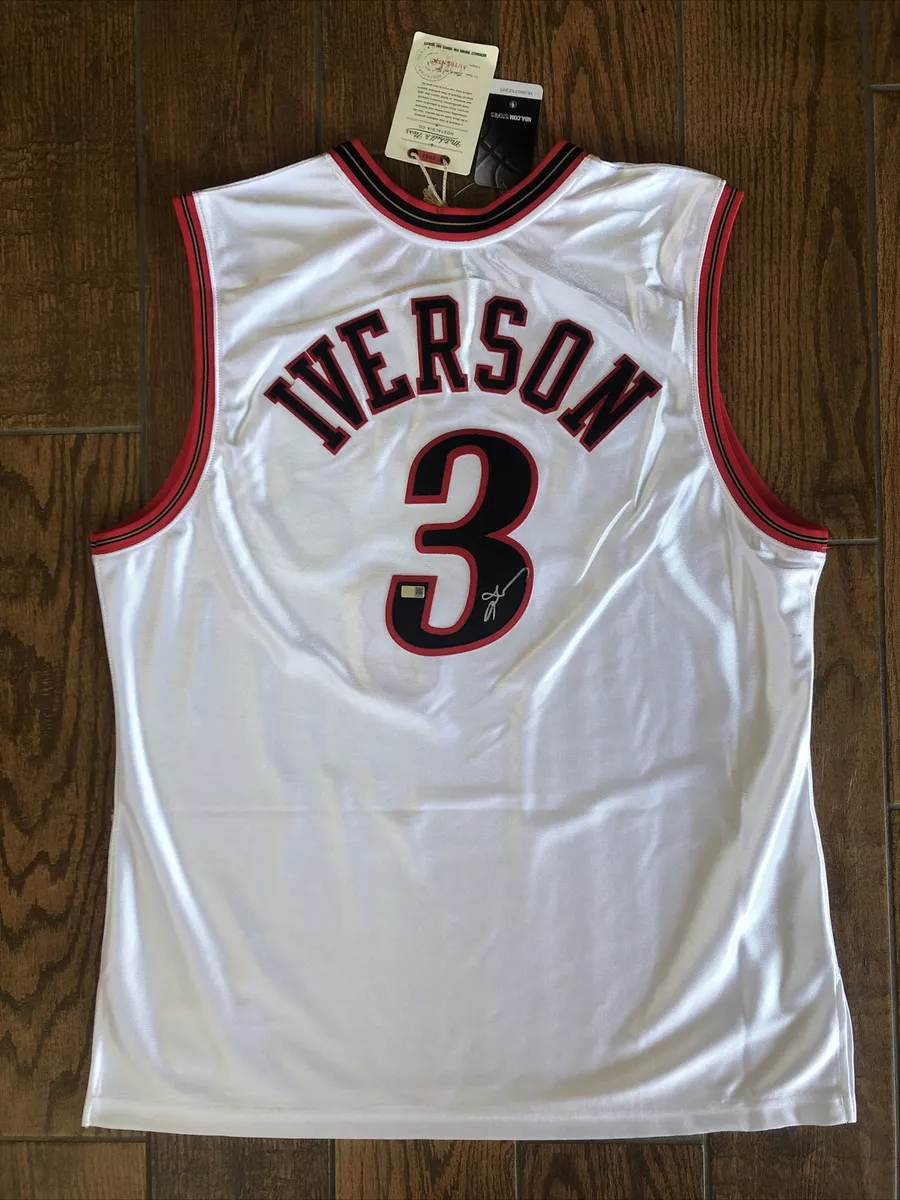 Allen Iverson Signed Mitchell&Ness Philadelphia 76ers Jersey