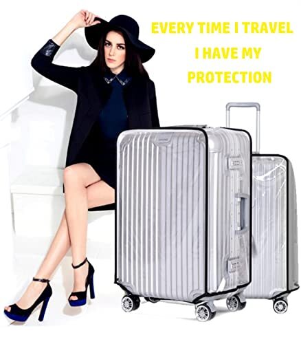 30 Inch Clear PVC Suitcase Cover Protectors Anti Scratch Luggage Covers - Picture 3 of 9