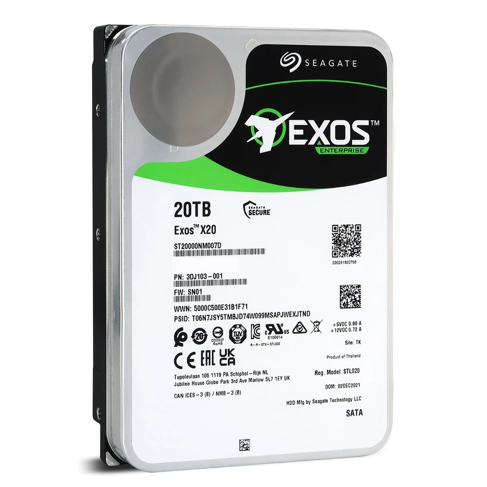 ST20000NM007D Seagate Exos X20 20TB SATA 6Gb/s 3.5