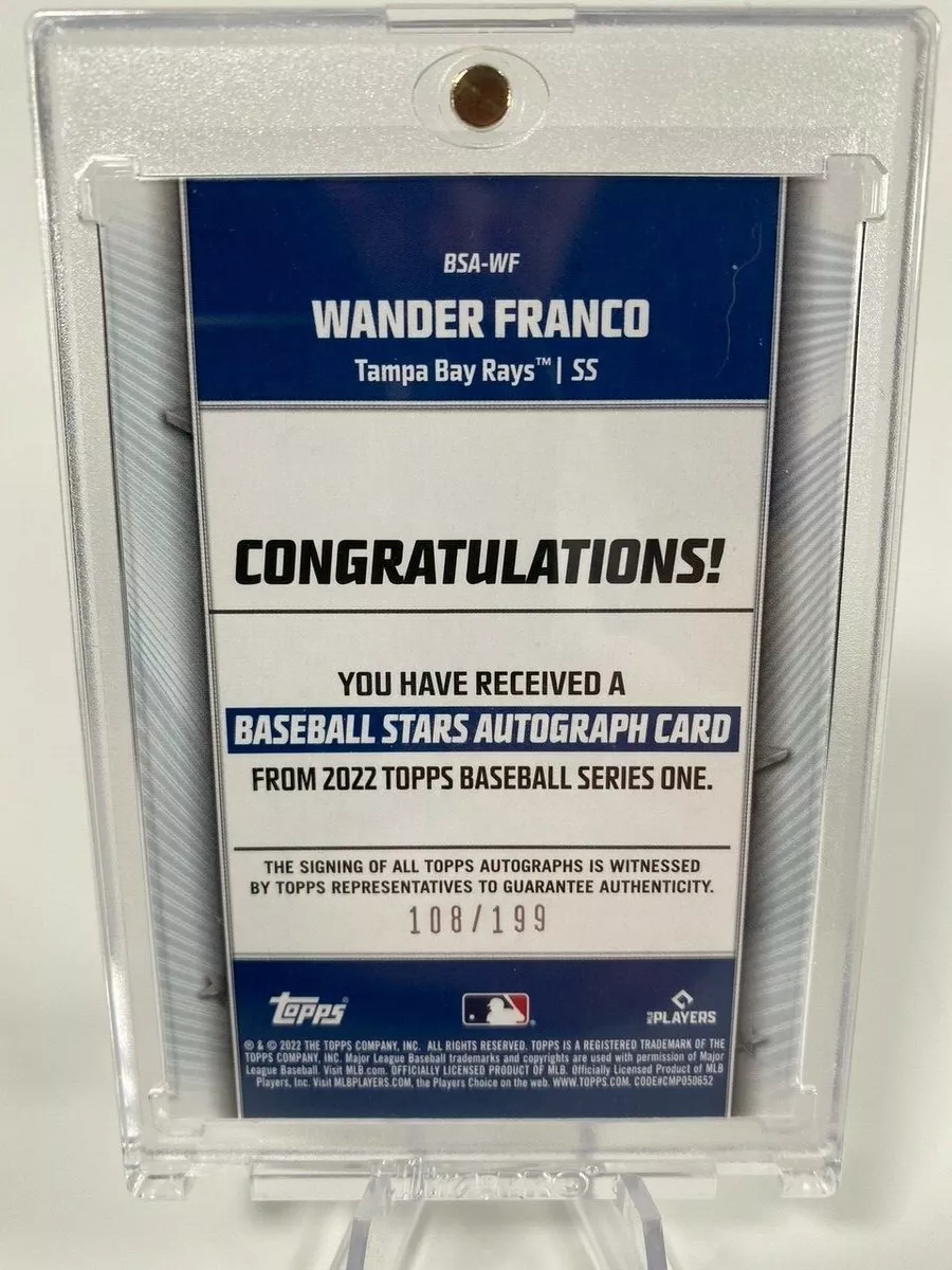 2022 Topps Series 1 WANDER FRANCO RC AUTOGRAPH #/199