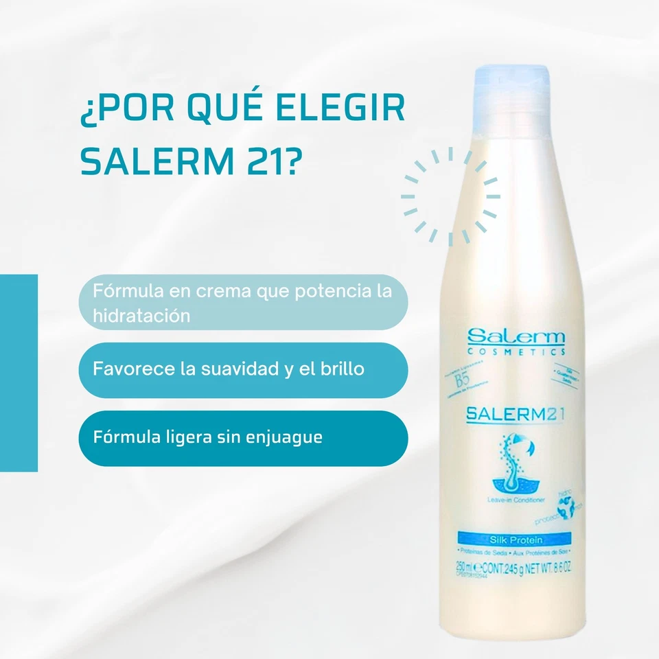 Salerm Conditioner Leave-In with Silk Proteins, B5 – Twin Set (2 x 250 ml) - Image 4 of 4