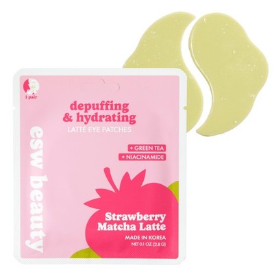 Esw Beauty Strawberry Matcha Latte Under Eye Patches Depuffing Hydrating Vegan
