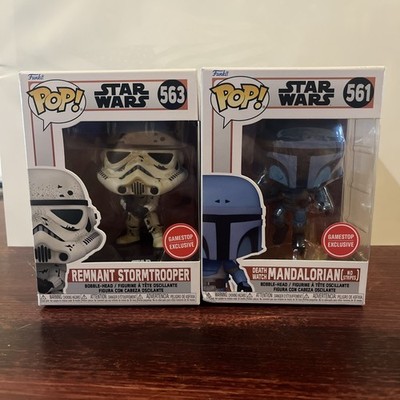Funko POP Star Wars REMNANT STORMTROOPER & Death Watch Mandalorian GameStop Excl