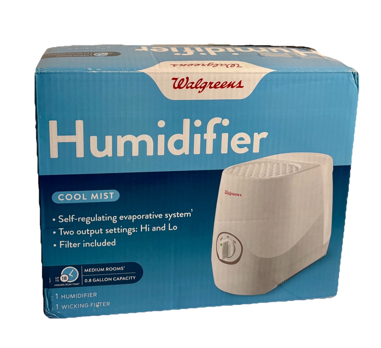 Cool Humidifier Hi Lo Settings 18hr Run Time Med Rooms  New