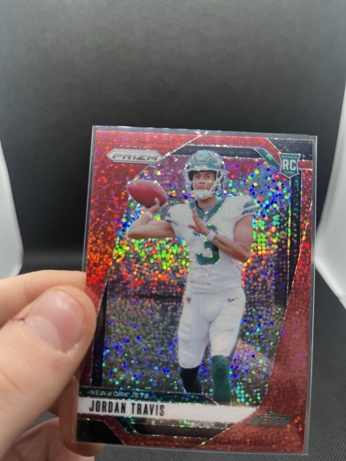 2024 Panini Prizm - Rookies Jordan Travis #359 Red Sparkle Prizm (RC)