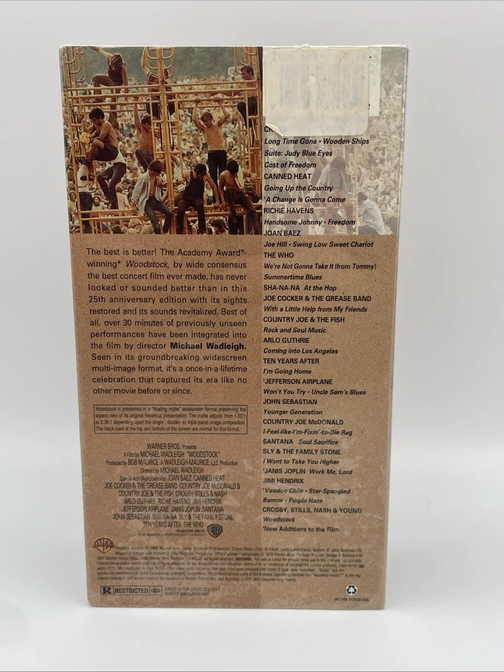 Woodstock: 3 Days Of Peace And Music Directors Cut, VHS, 2 Cassettes, SEALED NEW - Image 4 of 4