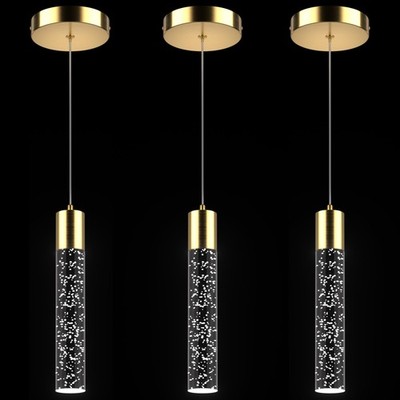 Pendant Lights Kitchen Island 3 Pack Brushed Gold LED Esfos 6500K Modern Ceiling