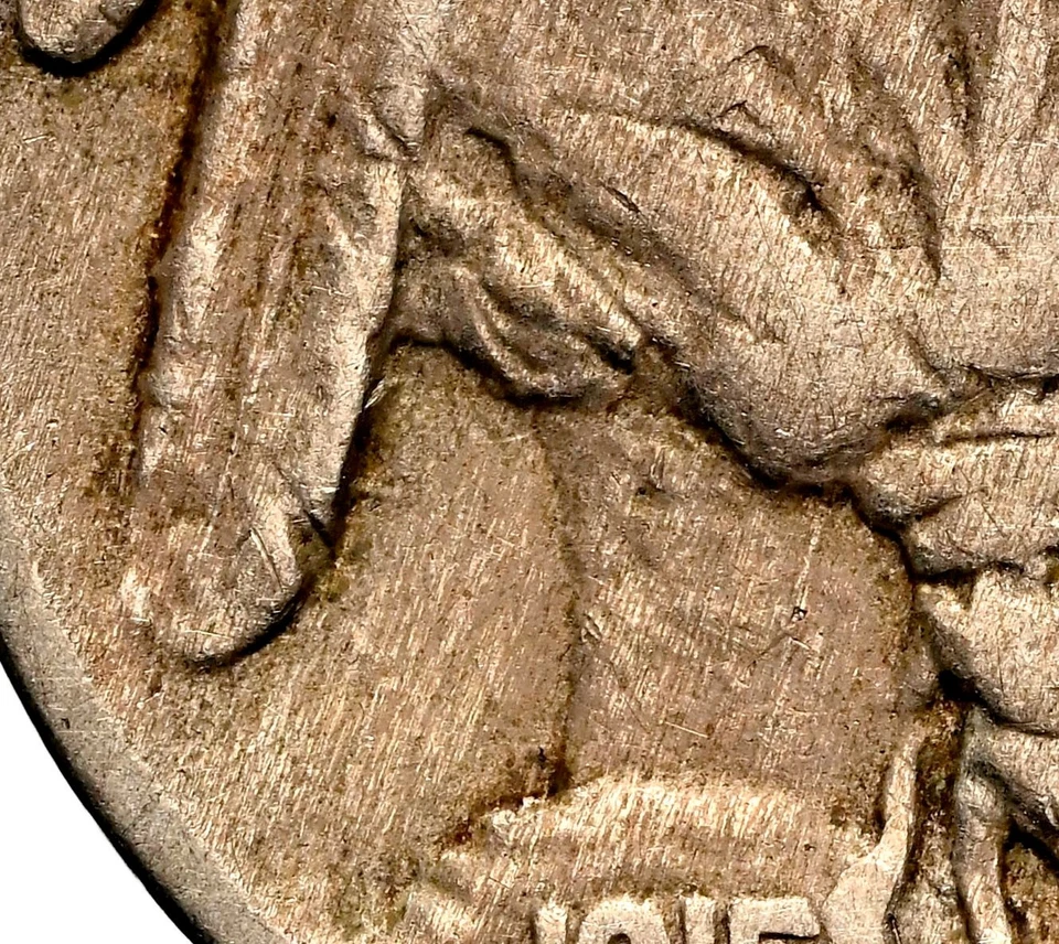 1915-P BUFFALO NICKEL 2 FEATHERS (FS-401) NGC VF DETAILS REV DAMAGE 8403089-011 - Image 4 of 4