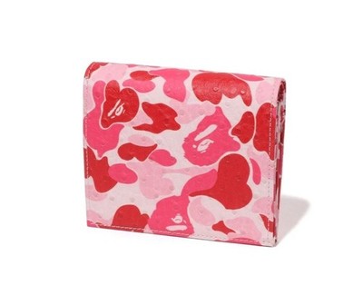 A BATHING APE Men's ABC CAMO MINI WALLET 1L80-190-014 GREEN,PINK