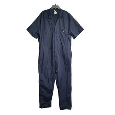 Dickies Blue Coveralls Mechanic Jumpsuit Short Sleeve Workwear Mens 2XL Regular