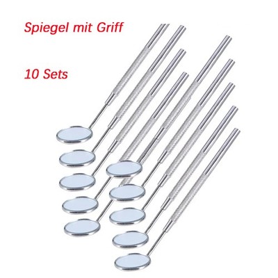 20 Stück Zahnspiegel Edelstahl Mundspiegel mit Griff Dental Hygiene