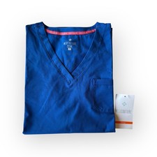 Med Couture Touch Women's Scrub Top, ROYAL M NWT