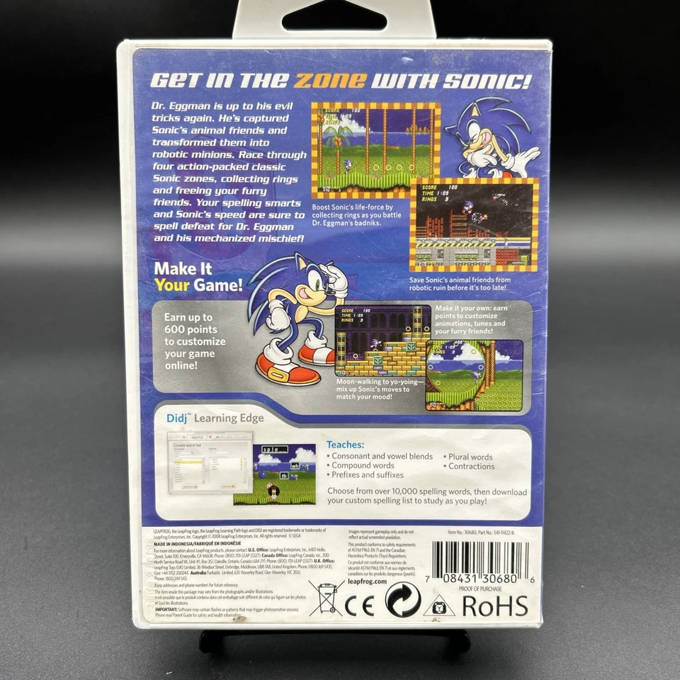 Sonic the Hedgehog - 2008 - Leapfrog - Didj - Learning Game - Image 3 of 3