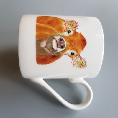 Jersey Le Mare Weingut Kuh Keramik Kaffee Tee Becher Tasse Weingut Kanalinseln
