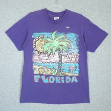 Vintage T Shirt Mens Medium Florida Retro Beach Surfer Single Stitch Made In USA