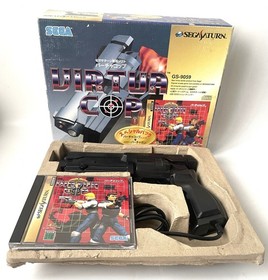 SEGA Saturn Virtua Gun 2 Light Guns Virtua Cop 1 & 2 Boxed Set Japan  Copy Title