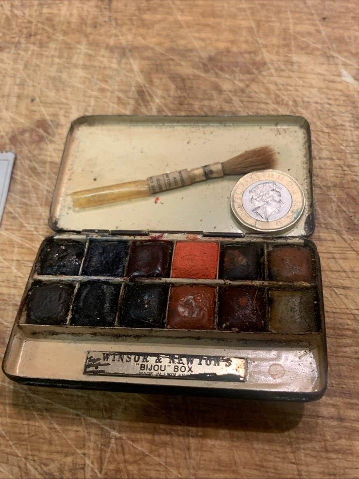 WINSOR & NEWTON Rare Watercolour Bijou Tin Set Vintage Watercolor 2   - Image 4 of 4