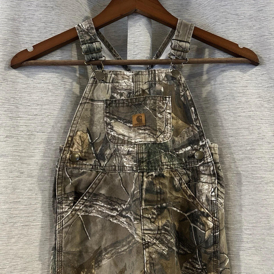 Mono aislante Carhartt Mossy roble camuflaje babero juvenil talla 10 acolchado forrado caza Foto 2 de 4