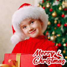 Christmas Santa Hat for Kids  Baby,Thicken Unisex Velvet Classic Santa Claus Ha