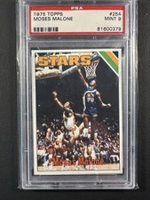1975 Topps Moses Malone RC Rookie PSA 9