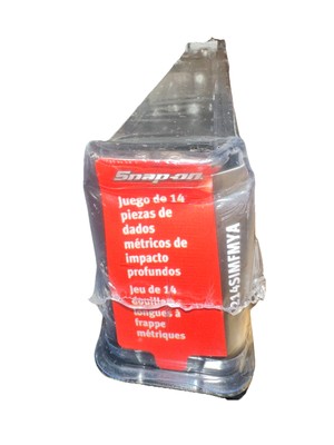 SNAP-ON TOOLS 14 PIECE 3/8 DRIVE METRIC DEEP IMPACT SOCKET SNAP-ON TOOLS 14 PIECE 3/8 DRIVE METRIC DEEP IMPACT SOCKET