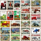 Vintage Farm Tractor Metal Signage Tin Metal Signs  Vintage Farmhouse Courtyard