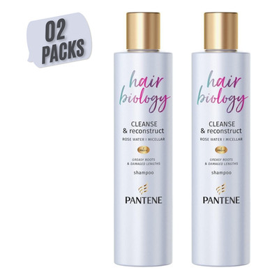 2x Pantene Cleanse & Reconstruct Shampoo Rosenwasser Mizellen Haarpflege 250ml
