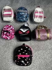 Mini Backpack/Bag Mixed Lot Of 7 Disney Real Littles/Pretend Play Keychain
