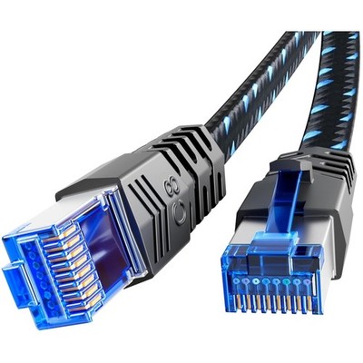 Lan Kabel 1,5m, Hochgeschwindigkeits-Cat8-Netzwerkkabel für den Außen- und In...