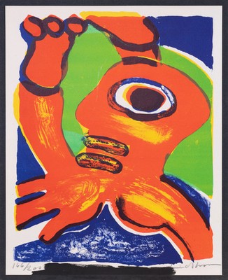 Bengt Lindstrom: Abstrakte Figur - Originale Lithographie Signiert