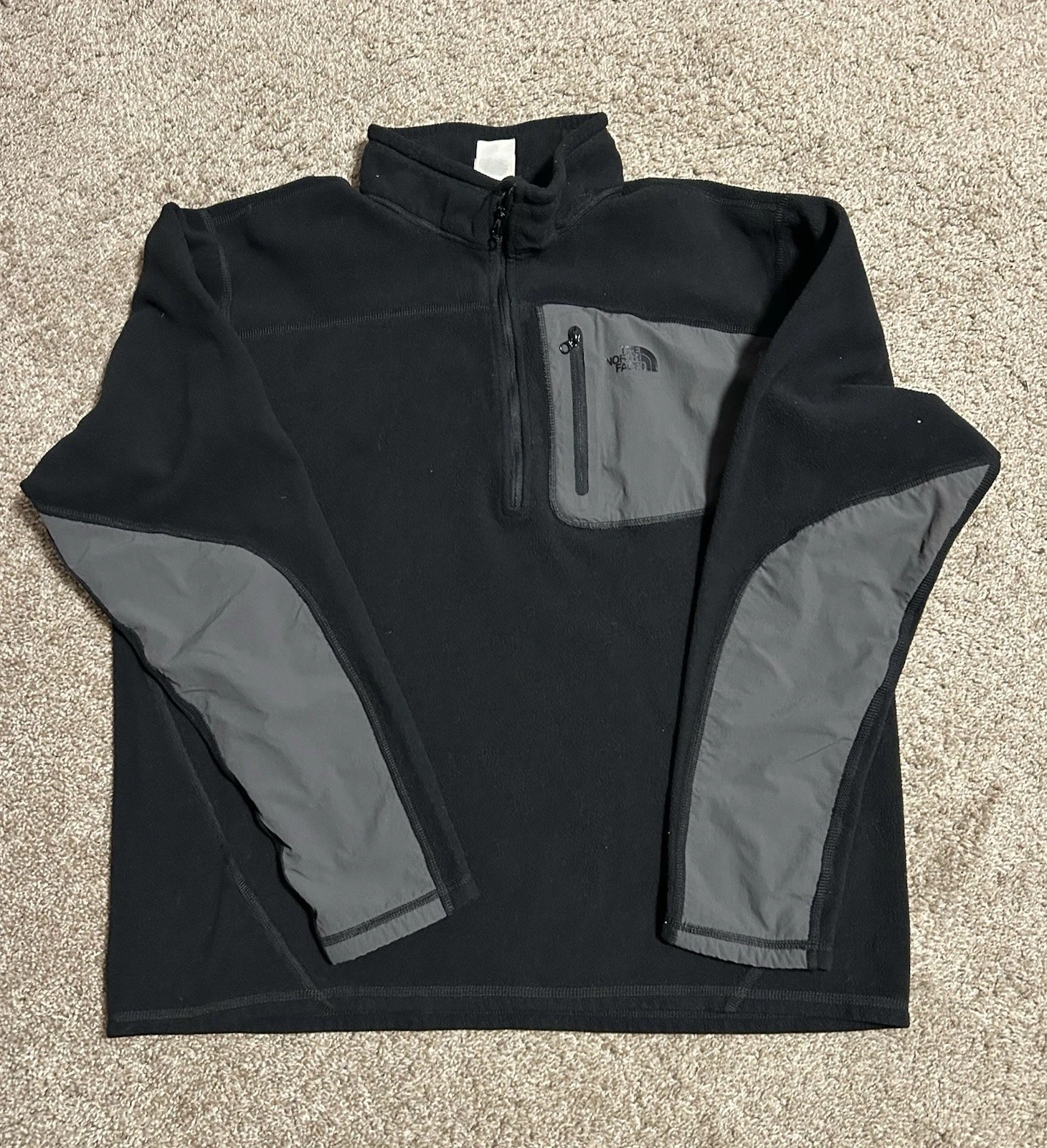 The North Face Men’s Large Black Fleece Jacket Full Zip Outdoor Softshell