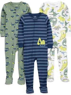 Simple Joys By Carter's Boys Snugfit Footed Cotton Pajamas Baby And Toddler S...