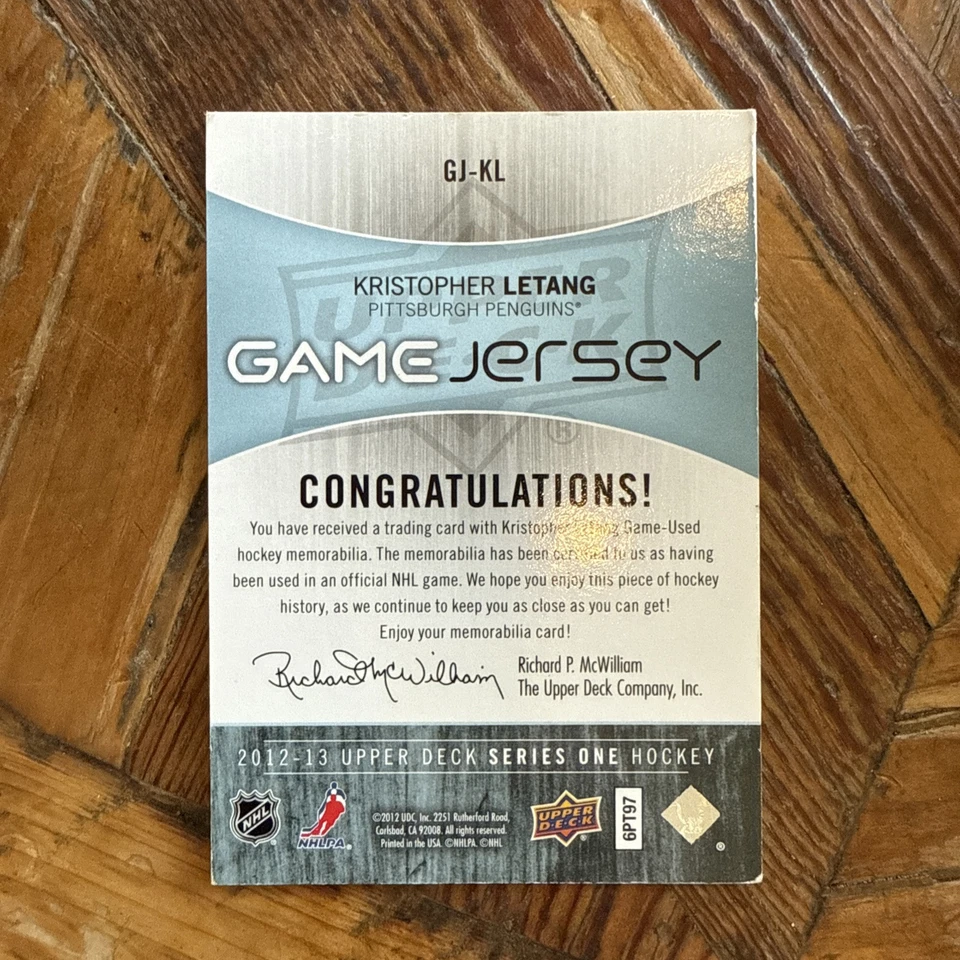 Kristopher Letang Game Jersey 2012 Gl-kl - Image 2 of 2