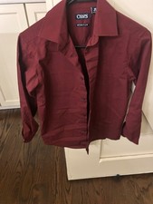 Chaps Shirt Boys M 10/12 Youth Button Dress Top Long Sleeve 