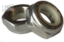 Stainless Steel Thin Jam Nylon Insert Lock Nuts 1/4-20 (Pack of 50) Marine Bolt