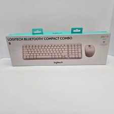Logitech MK250 Bluetooth Wireless Mouse and Keyboard Combo Compact Keyboard PINK