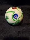 Vintage Murano Millefiori & Art Glass Paperweight – White Opaline