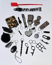 BIG 21 Piece Safety/Self Defense Key Chain (Lots of Prints & Color Selections)