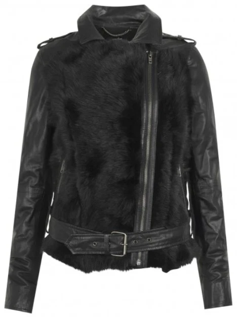 Chaleco Chaqueta Moto Muubaa Toscana Piel de Oveja Cuero Piel de Oveja Cremallera EE. UU. 2 XS S Foto 3 de 4