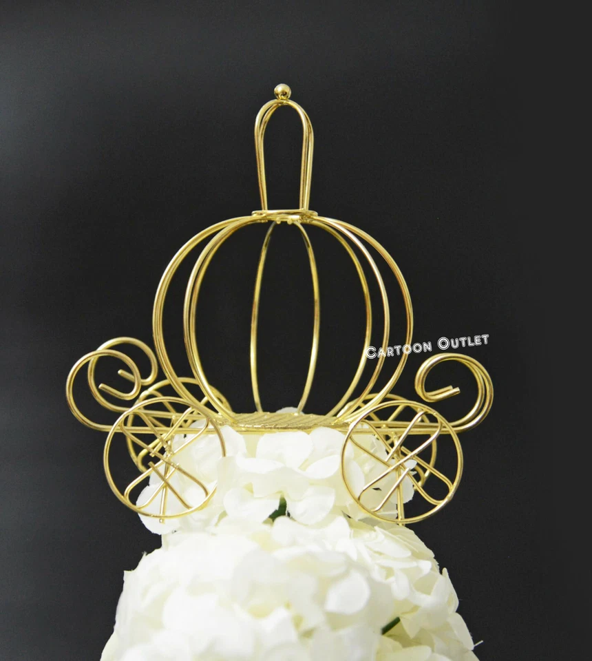 Украшение для торта на день рождения ребенка золотая коляска Quinceanera mis 15 - Изображение 4 из 4