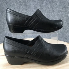 Wear Ever Shoes Womens 10 M Barbary Clogs Comfort Brown Faux Leather Slip On