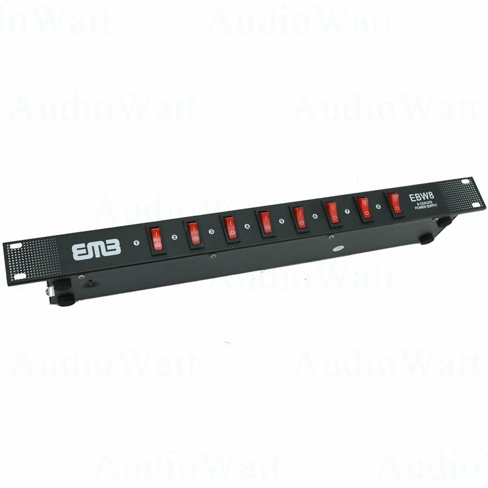 EMB EBW8 8 salidas montaje en rack fuente de alimentación CA 110V/220V toma de corriente protector contra sobretensiones Foto 3 de 4
