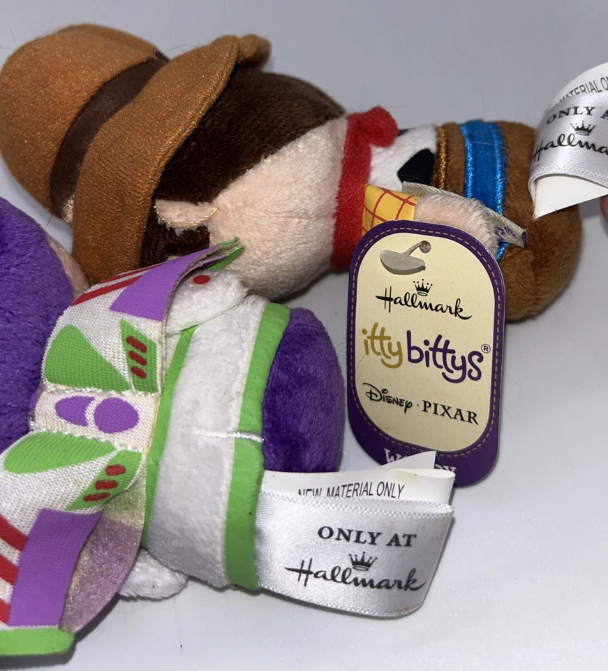 Hallmark Itty Bittys Disney "Buzz Lightyear and Woody" Plush Toy Story w/Tags - Image 3 of 3