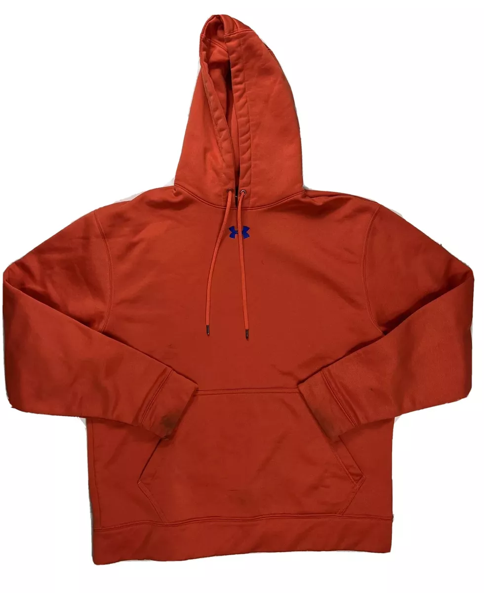 Under Armour Fleece Lined Pullover Hoodie Orange Men s Medium