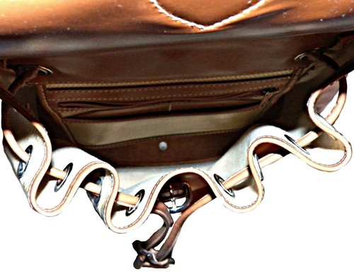 Vintage Dooney Bourke Panama Jack Collection Coated Linen Backpack Bag I912 USA - Picture 10 of 12